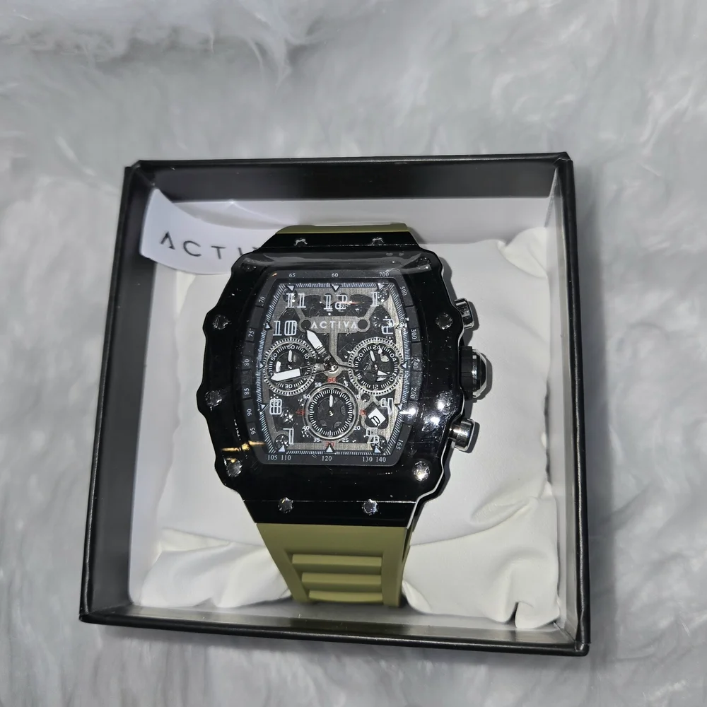 Invicta Activa X Black Dial with Olive Green Strap Men's Watch 44.3 mm